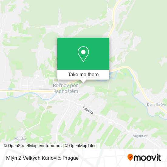 Mlýn Z Velkých Karlovic map