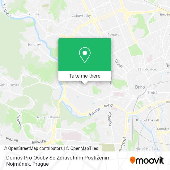 Карта Domov Pro Osoby Se Zdravotním Postižením Nojmánek