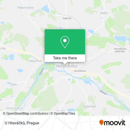 U Hlaváčků map