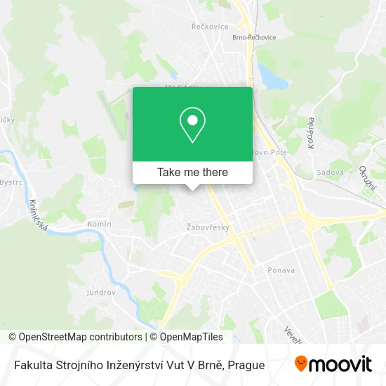 Fakulta Strojního Inženýrství Vut V Brně map