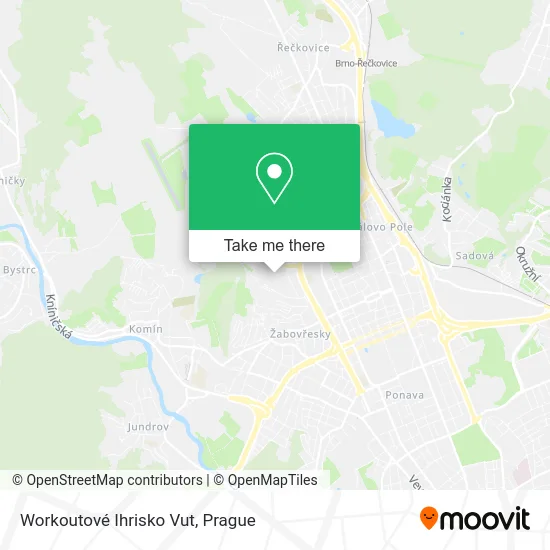 Карта Workoutové Ihrisko Vut