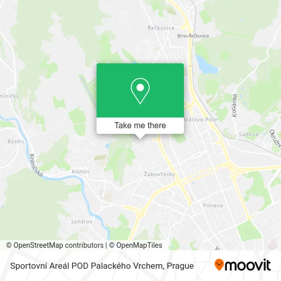 Карта Sportovní Areál POD Palackého Vrchem
