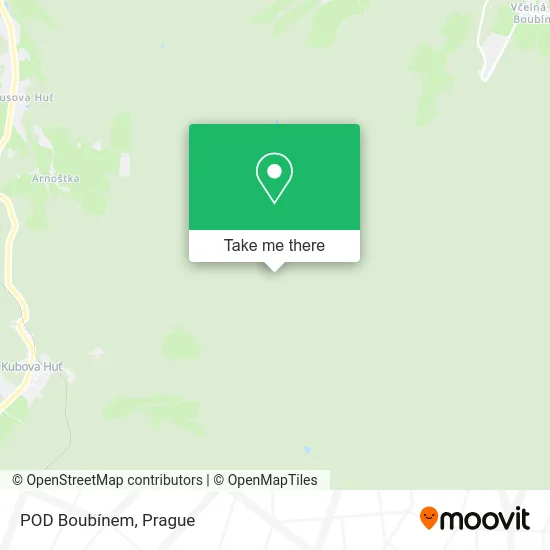 Карта POD Boubínem