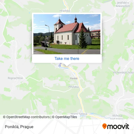 Карта Poniklá