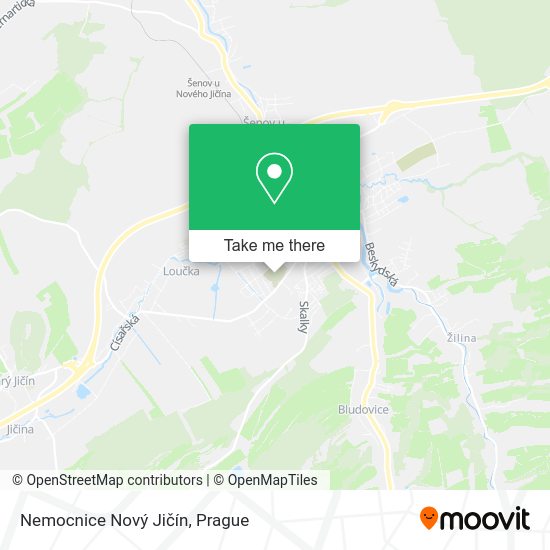 Nemocnice Nový Jičín map