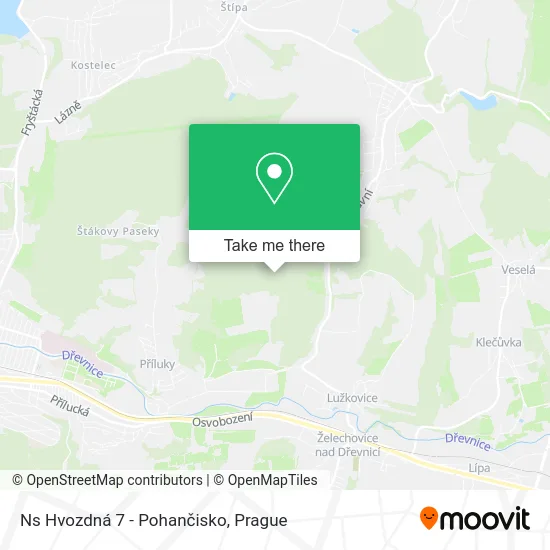 Карта Ns Hvozdná 7 - Pohančisko