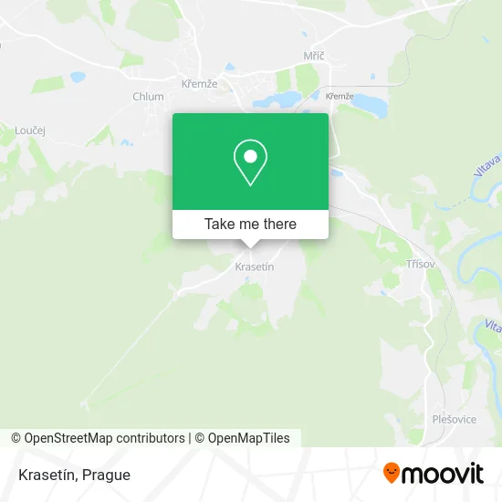 Карта Krasetín