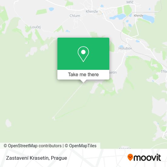 Zastavení Krasetín map
