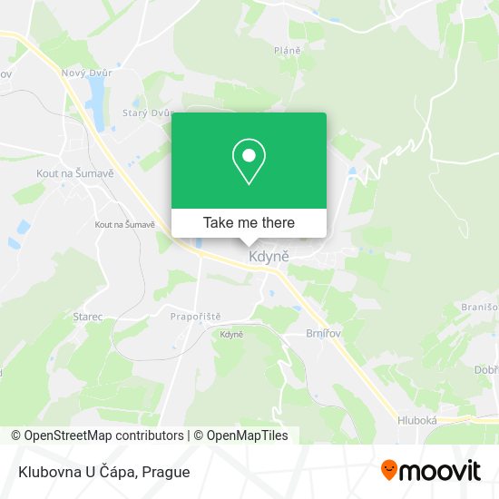 Klubovna U Čápa map