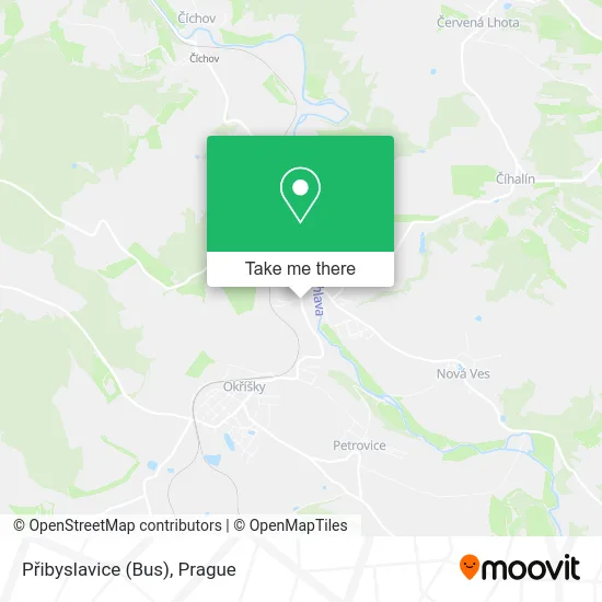 Карта Přibyslavice (Bus)