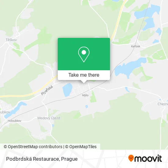 Карта Podbrdská Restaurace