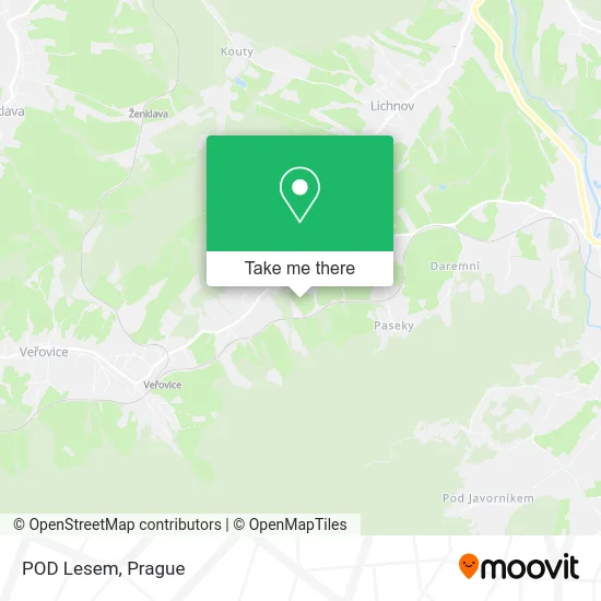 Карта POD Lesem