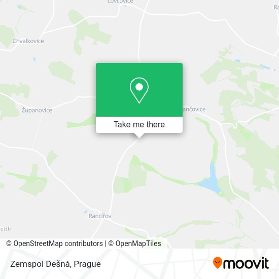 Zemspol Dešná map