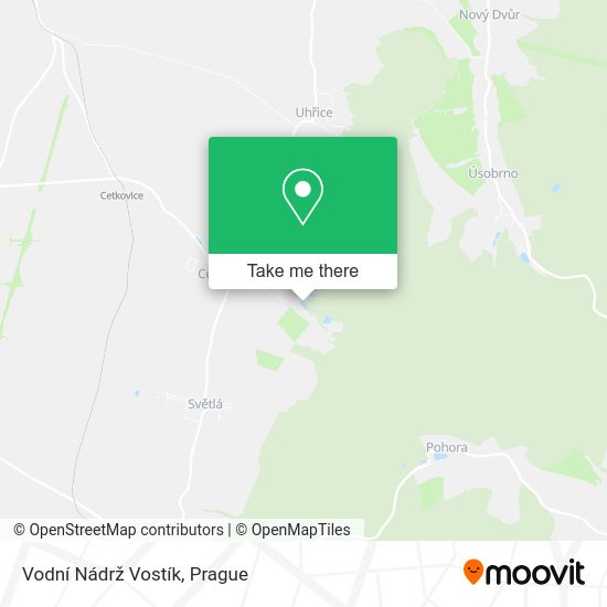 Vodní Nádrž Vostík map