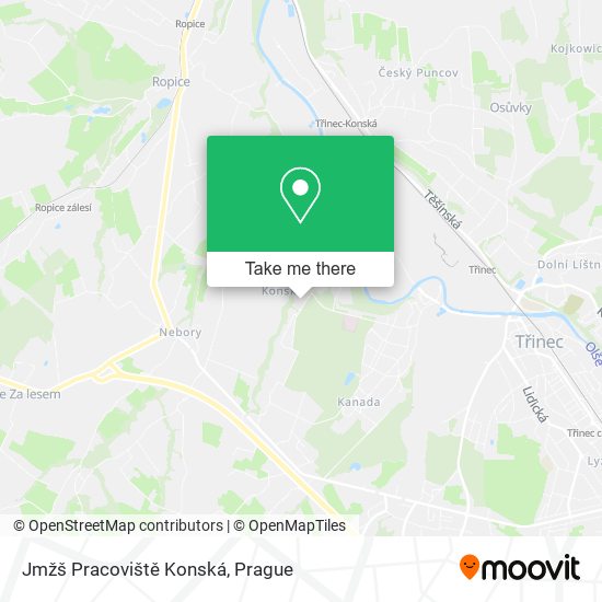 Jmžš Pracoviště Konská map