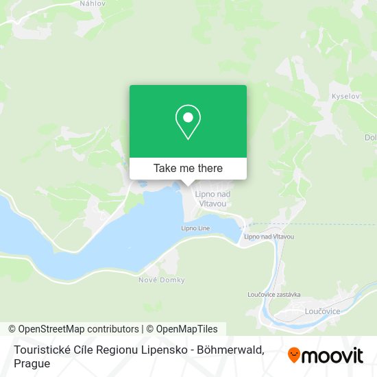 Touristické Cíle Regionu Lipensko - Böhmerwald map