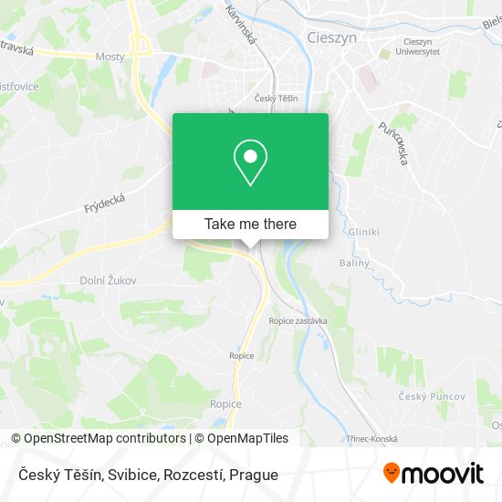 Český Těšín, Svibice, Rozcestí map