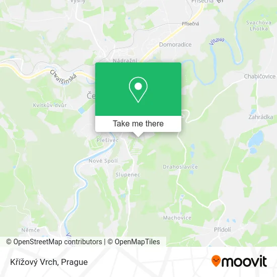 Křížový Vrch map