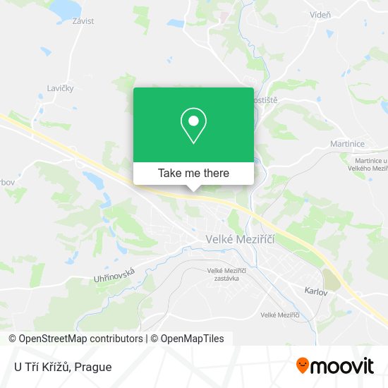 U Tří Křížů map