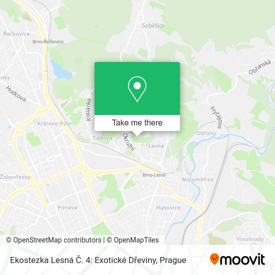 Ekostezka Lesná Č. 4: Exotické Dřeviny map