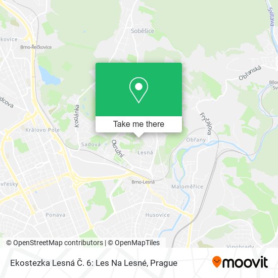 Ekostezka Lesná Č. 6: Les Na Lesné map