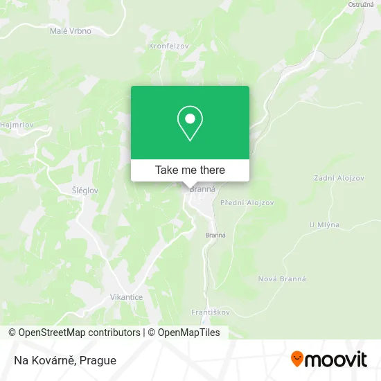 Карта Na Kovárně