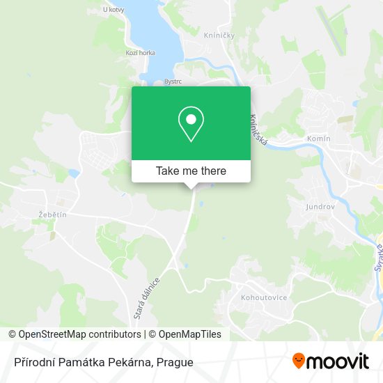 Přírodní Památka Pekárna map