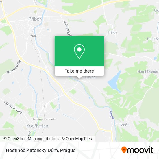Hostinec Katolický Dům map