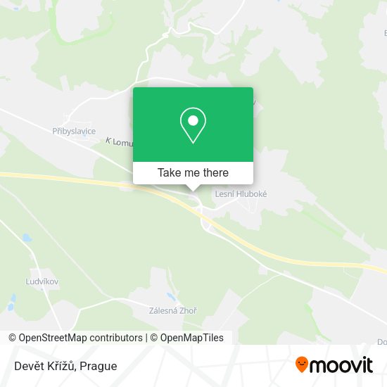 Devět Křížů map