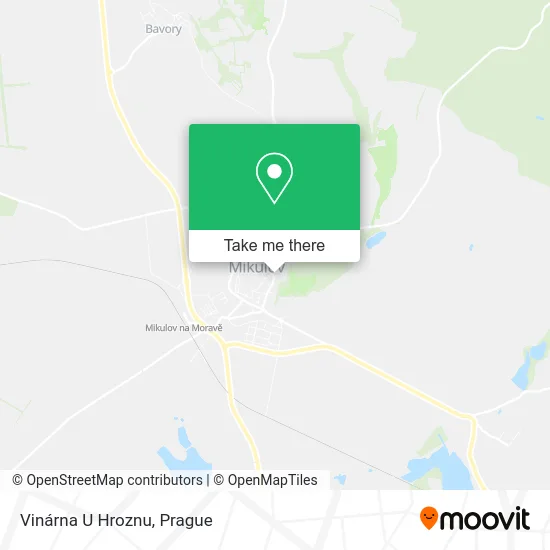 Карта Vinárna U Hroznu
