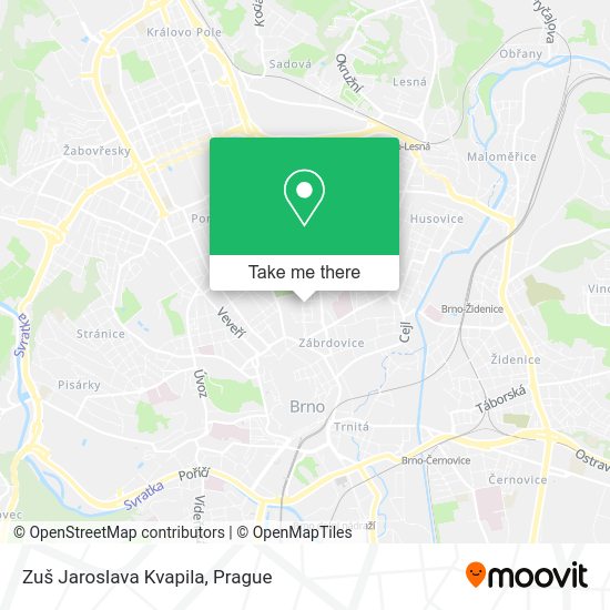 Zuš Jaroslava Kvapila map