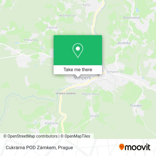 Cukrárna POD Zámkem map