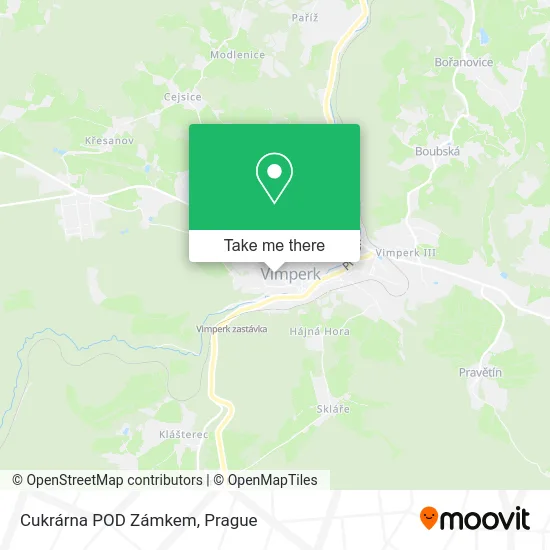 Карта Cukrárna POD Zámkem