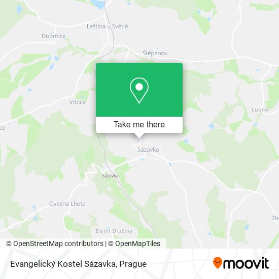 Evangelický Kostel Sázavka map