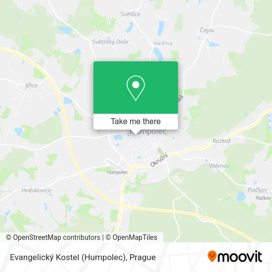 Карта ‎Evangelický Kostel (Humpolec)