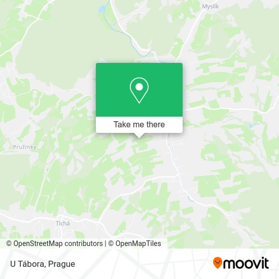 Карта U Tábora