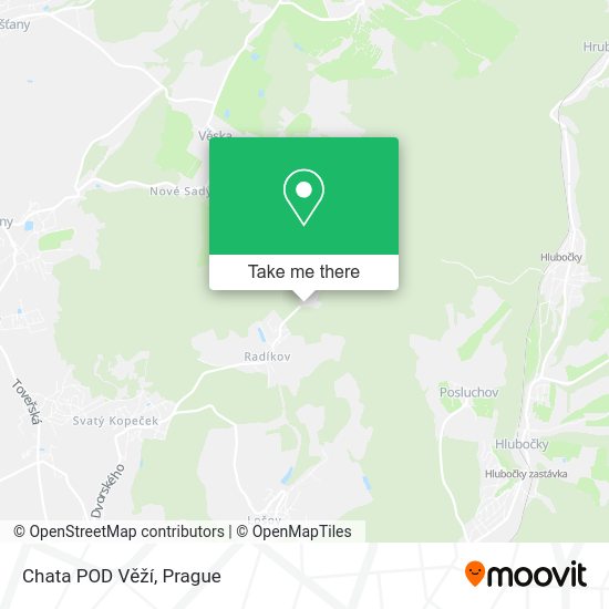Chata POD Věží map