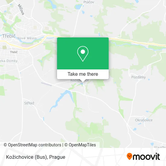 Карта Kožichovice (Bus)