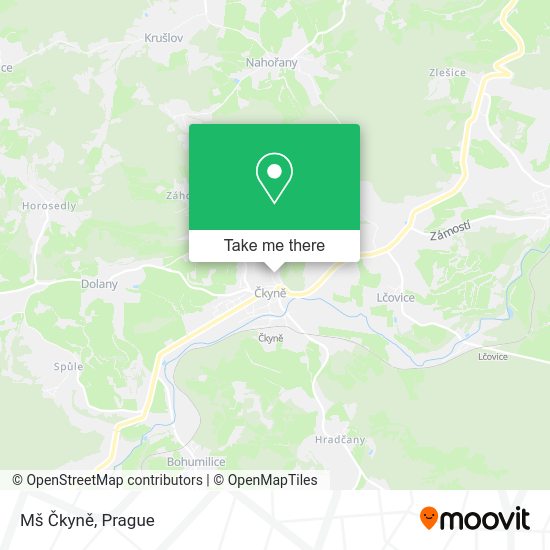Mš Čkyně map