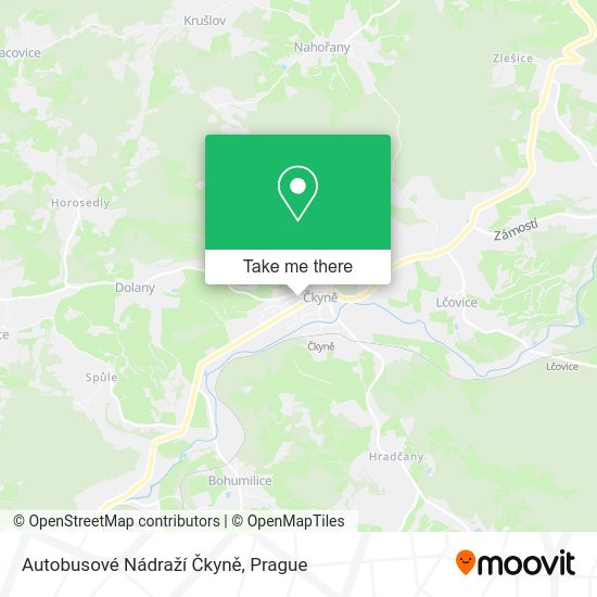 Autobusové Nádraží Čkyně map