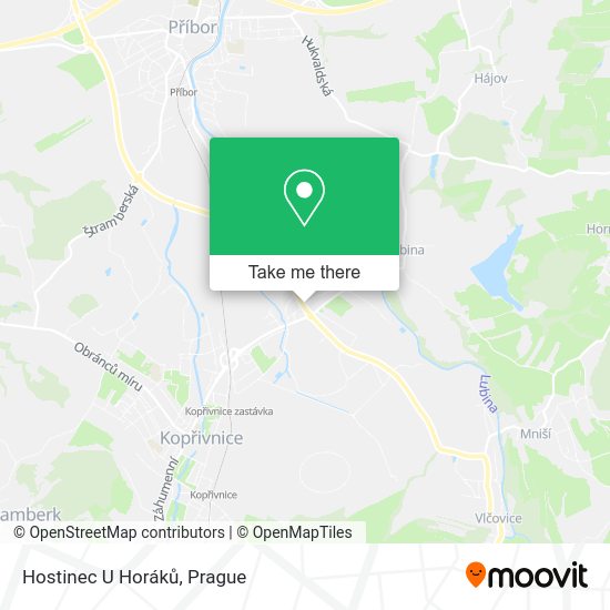 Hostinec U Horáků map