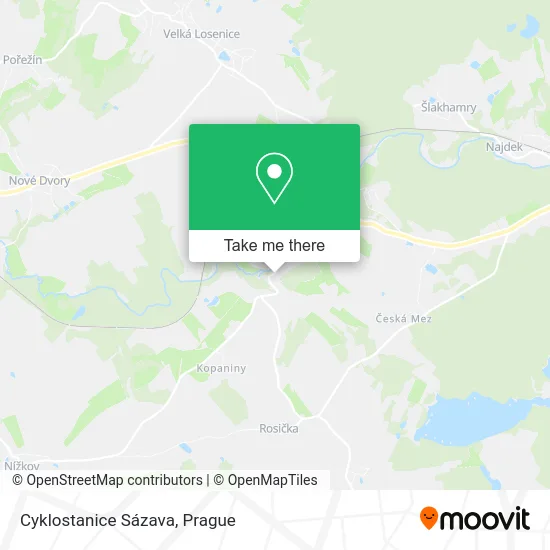 Карта Cyklostanice Sázava