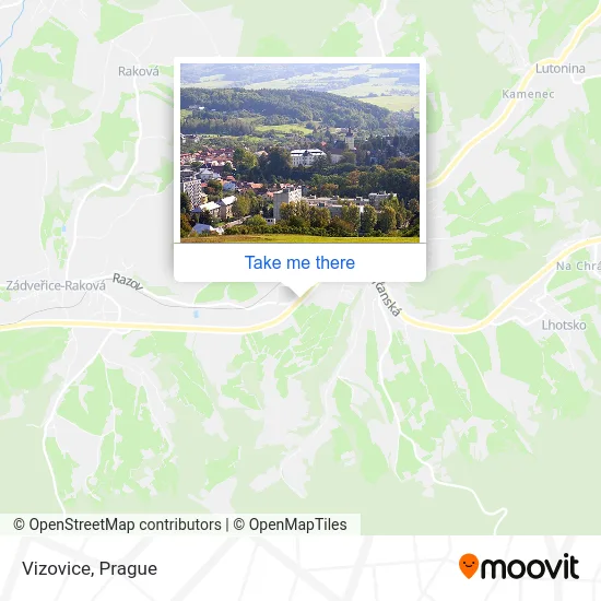 Карта Vizovice