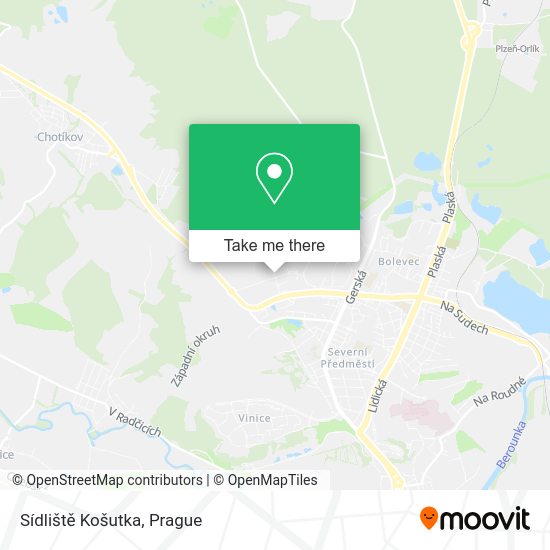 Sídliště Košutka map