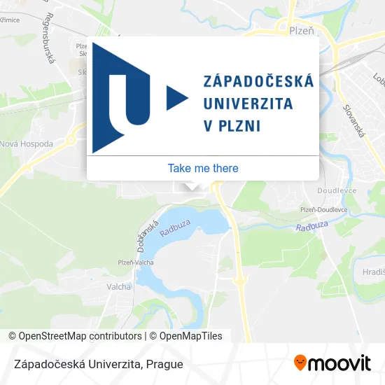 Карта Západočeská Univerzita