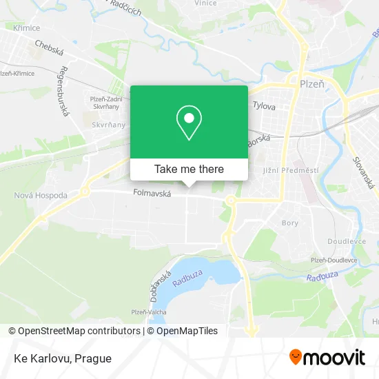 Карта Ke Karlovu