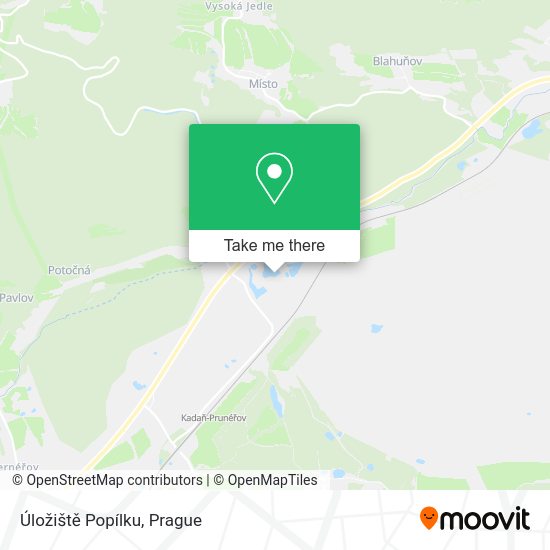Úložiště Popílku map