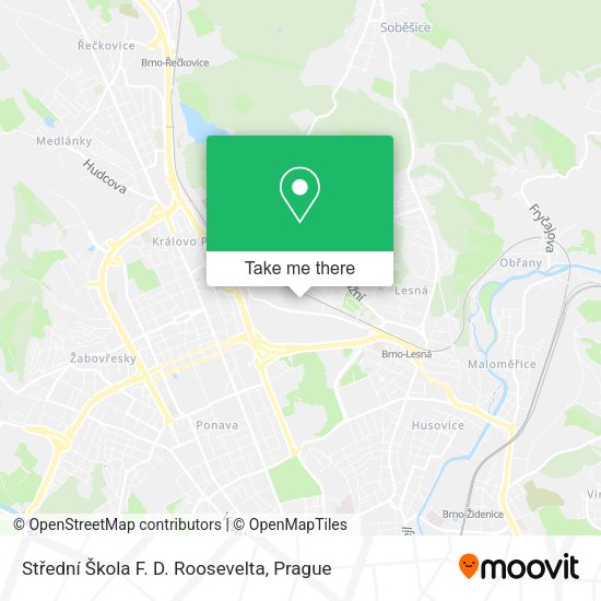 Střední Škola F. D. Roosevelta map