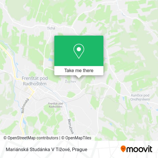 Mariánská Studánka V Tížové map