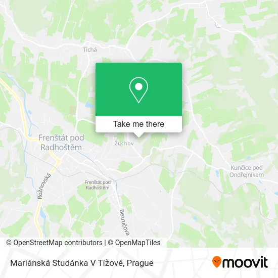 Mariánská Studánka V Tížové map